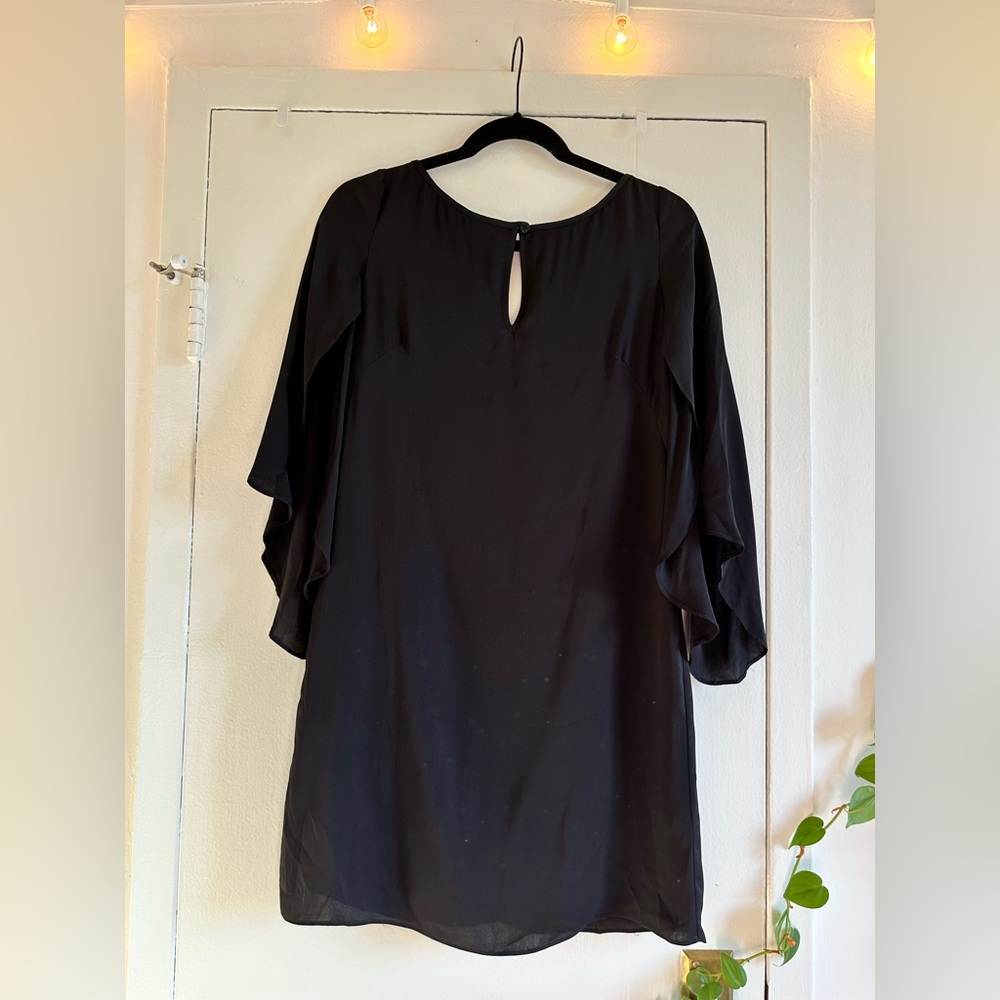 Milly Cape Sleeve Silk Dress